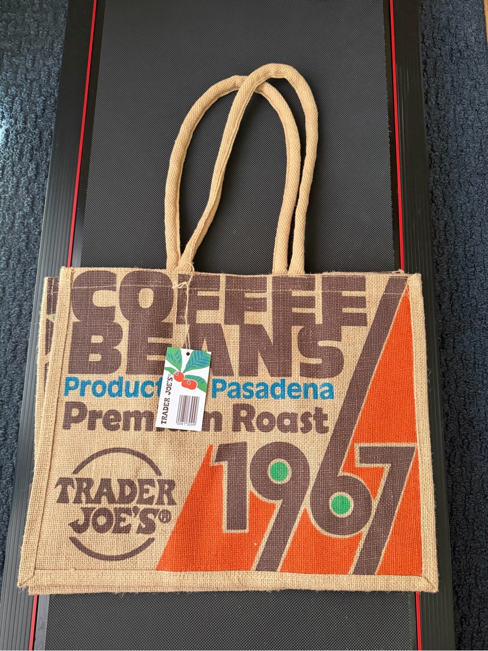 Brand New Trader Joe's Jute Bag Made in India With Tag